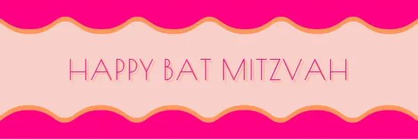 Bat mitzvah blessings pink whimsical-color-block