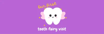 First brush with the tooth fairy purple whimsical-color-block