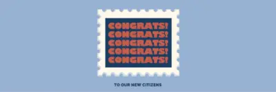 Congrats to our new citizens blue modern-simple