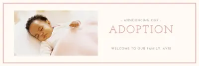 Adoption announcement white modern-simple