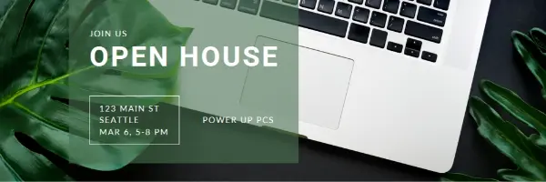 Tech house green modern-simple