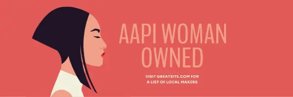 Support AAPI women-owned businesses orange modern-color-block