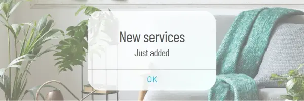 Service notification white modern-simple