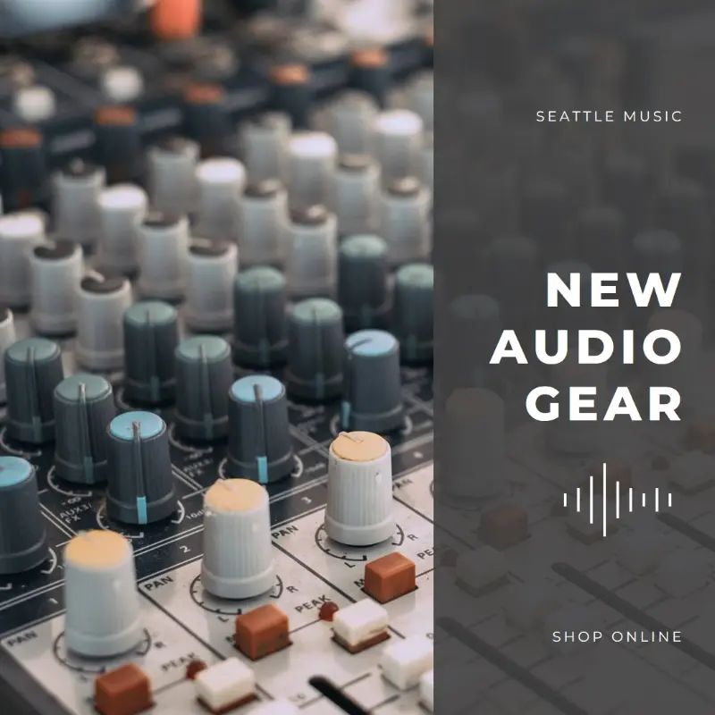 Audio mixer gray modern-simple