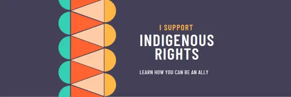 Support Indigenous rights blue modern-color-block