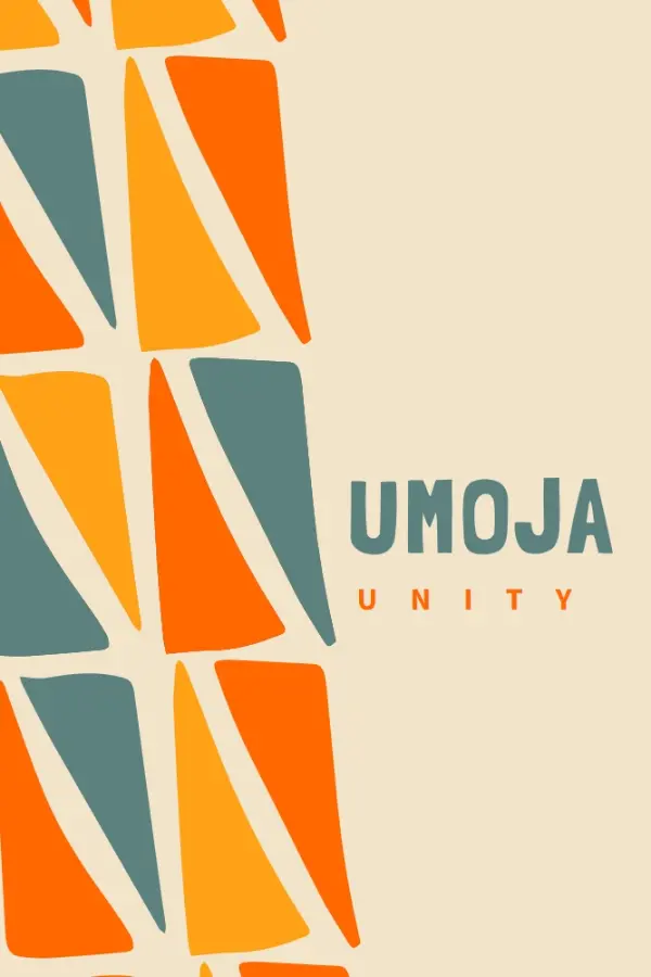 Celebrating Umoja brown whimsical-color-block