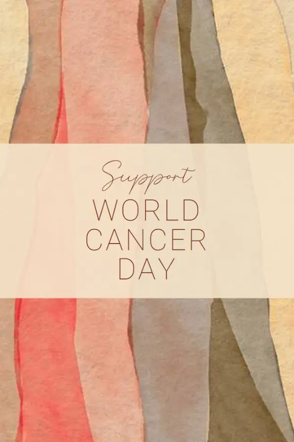 Supporting World Cancer Day yellow modern-simple