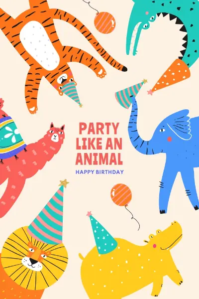 Party animal yellow whimsical-color-block