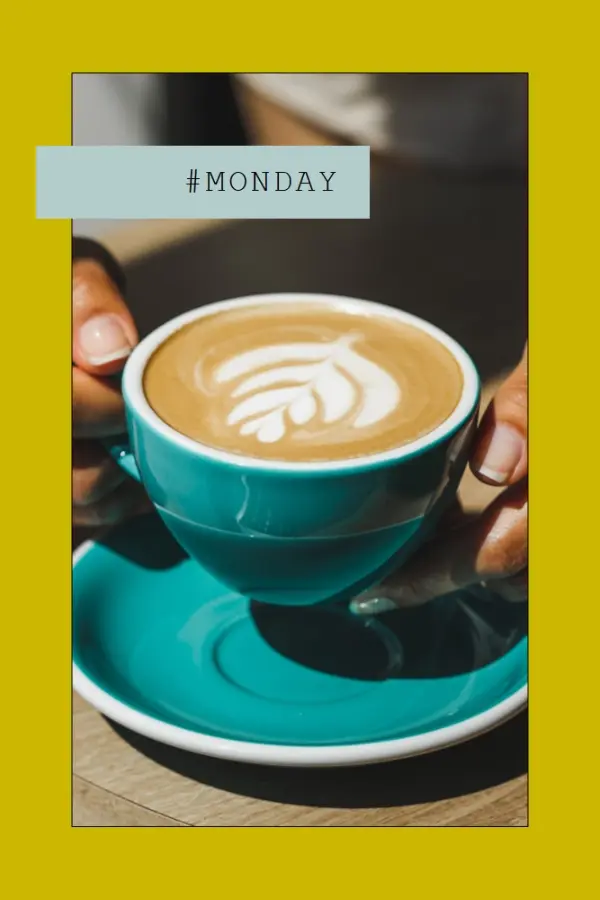 Thanks a latte yellow modern-bold