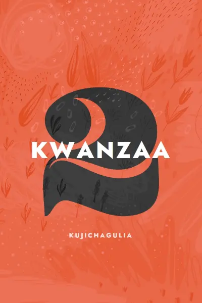 Celebrate the second day of Kwanzaa orange organic-simple