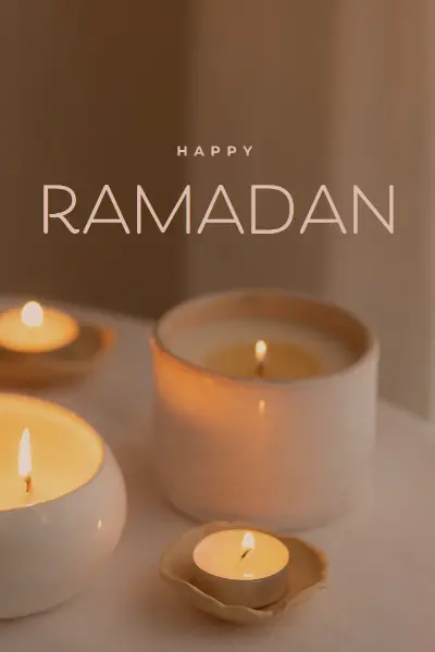 Happy Ramadan brown modern-simple