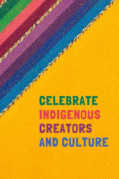 Celebrate Indigenous creators yellow organic-simple