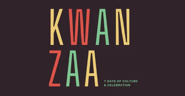 7 days of Kwanzaa brown modern-bold