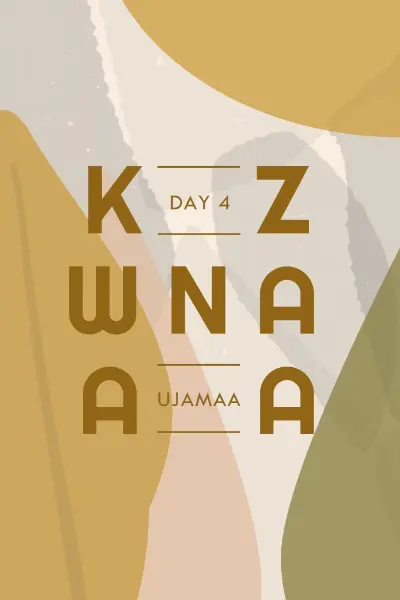 Ujamaa for Kwanzaa orange organic-simple