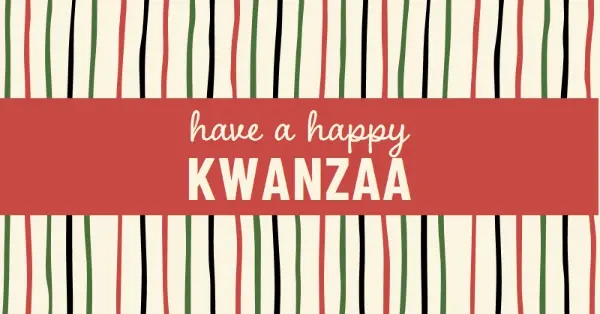 Have a happy Kwanzaa yellow whimsical-line