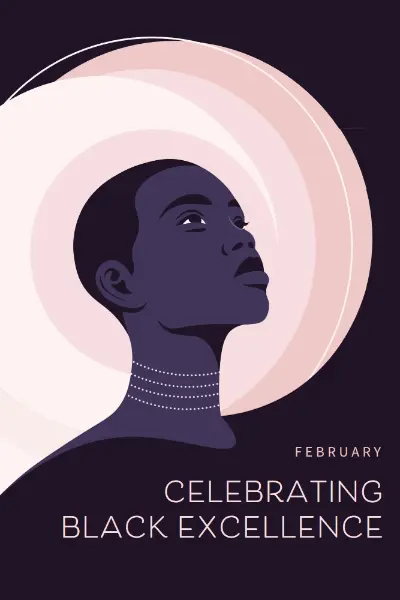 Celebrating Black excellence purple whimsical-color-block