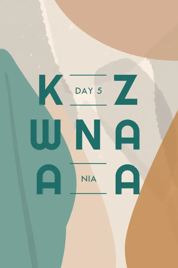 Nia for Kwanzaa brown organic-simple