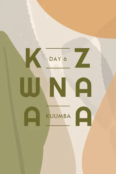 Kuumba for Kwanzaa gray organic-simple