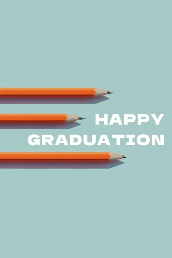 Happy graduation blue modern-bold