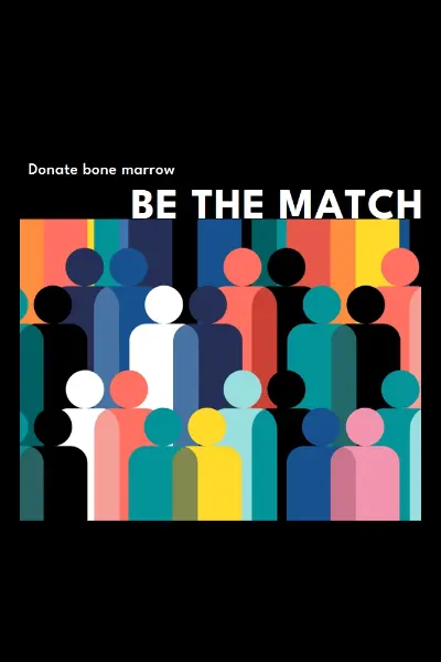 Become a bone marrow donor black modern-bold