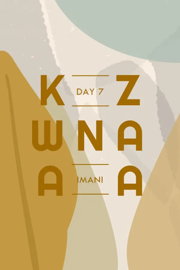 Imani for Kwanzaa brown organic-simple