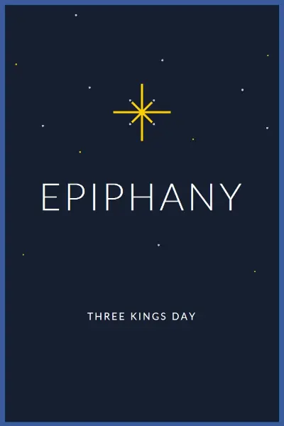 Observing Epiphany blue modern-simple