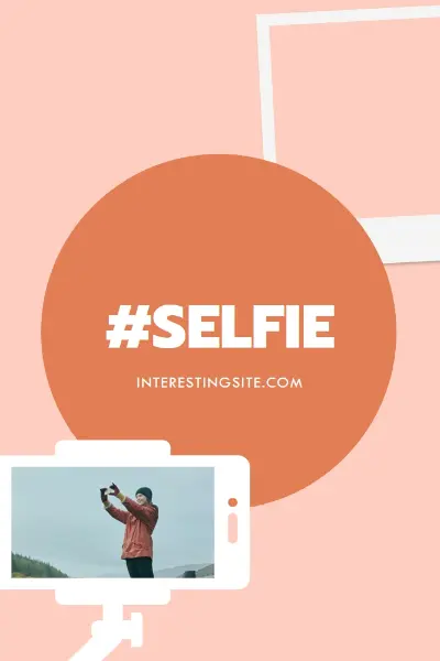 Selfie schtick orange modern-color-block
