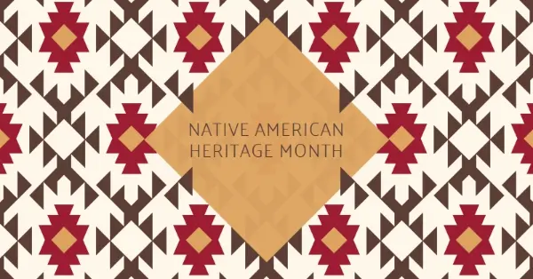 Indigenous American heritage brown modern-geometric-&-linear