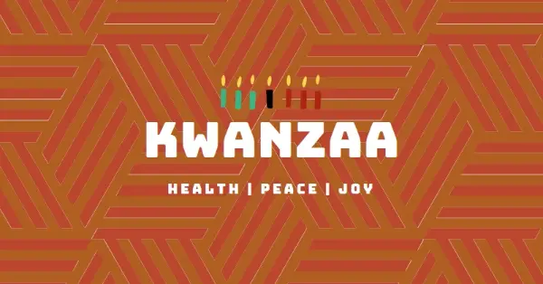 A wish this Kwanzaa orange modern-geometric-&-linear