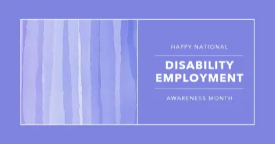 Celebrating employees with disabilities purple modern-simple