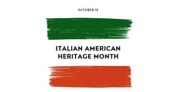 Celebrate Italian American heritage white modern-bold