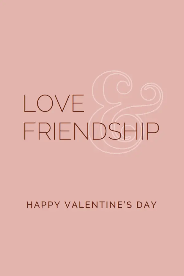 Love and friendship pink modern-simple