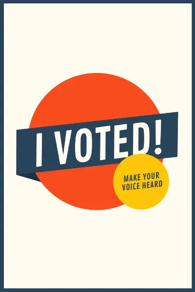 I voted! red vintage-retro