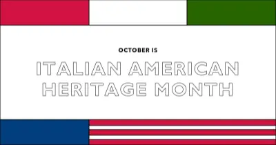 Italian American heritage month white vintage-retro