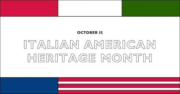 Italian American heritage month white vintage-retro