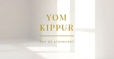 Yom Kippur blessings white modern-simple