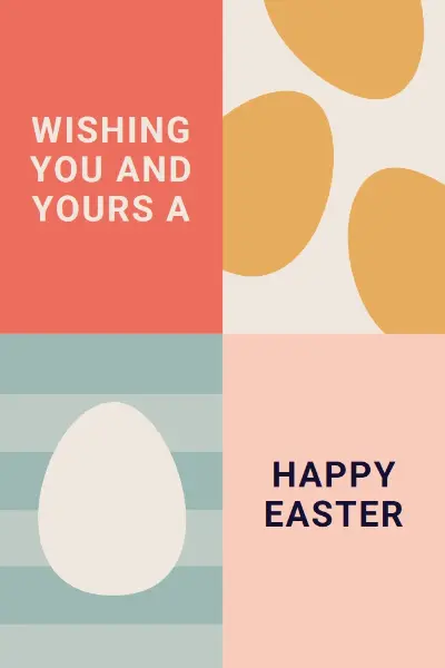 Happy Easter to you and yours orange modern-color-block