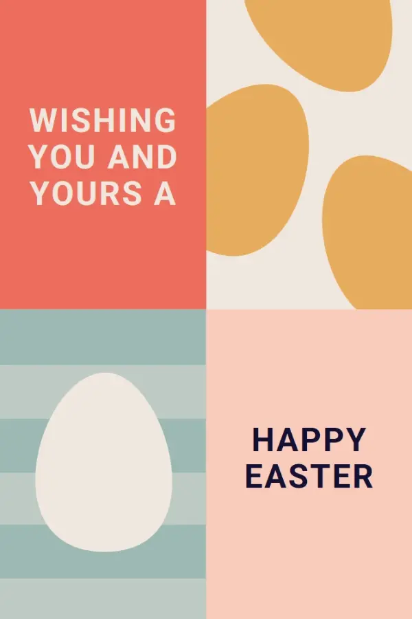 Happy Easter to you and yours orange modern-color-block