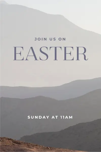 Join us Easter Sunday gray modern-simple