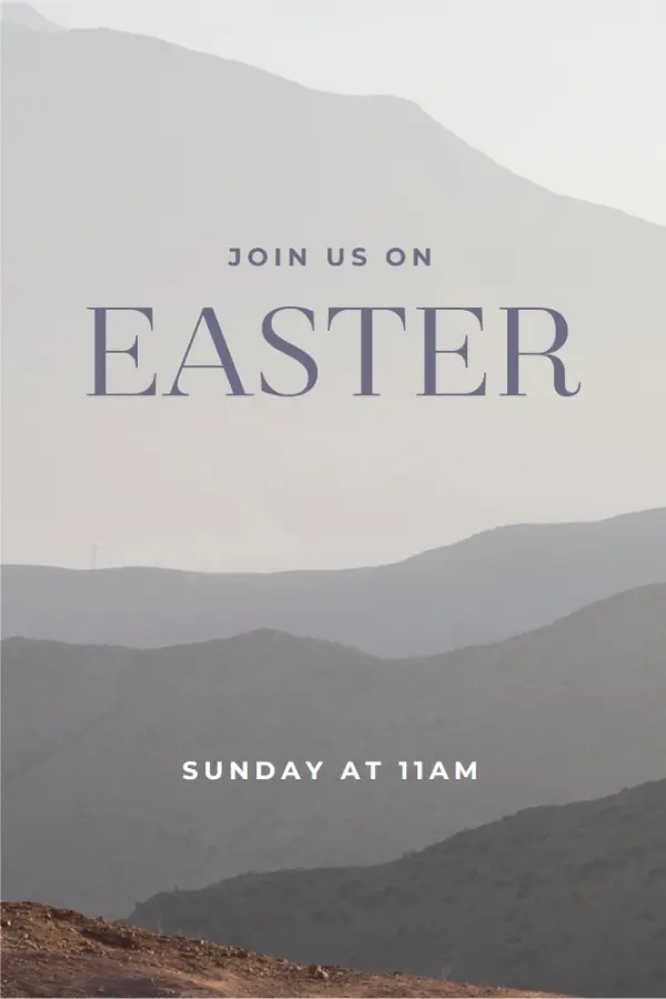 Join us Easter Sunday gray modern-simple