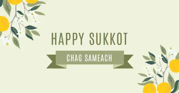 Celebrating Sukkot green whimsical-color-block