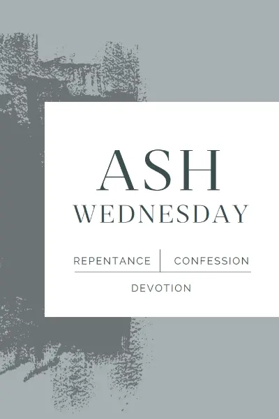 Observing Ash Wednesday gray organic-simple