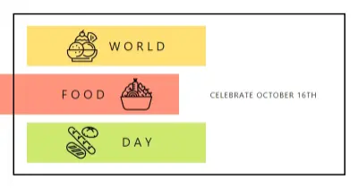 Celebrate world food day white modern-simple