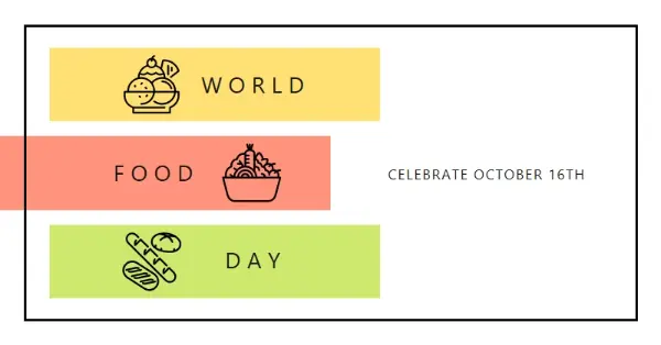 Celebrate world food day white modern-simple