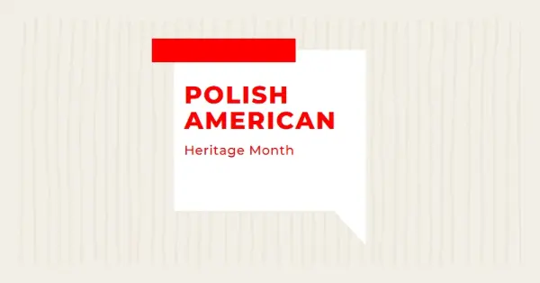 Honoring Polish American heritage white modern-bold