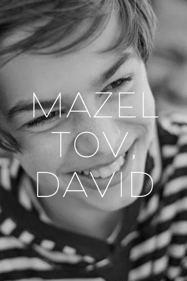 Mazel tov on your bar mitzvah black modern-simple