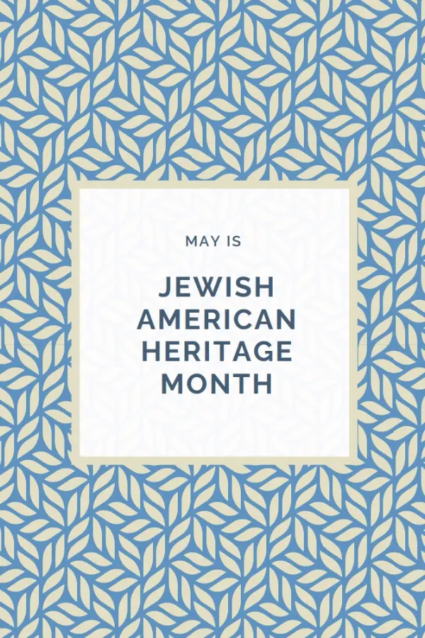 Celebrating Jewish American Heritage blue modern-simple