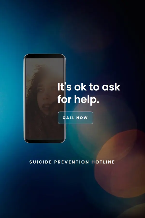 Ask for help blue modern-simple