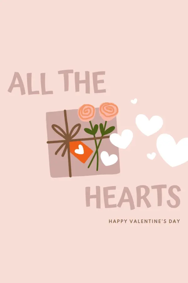 All the hearts pink whimsical-color-block