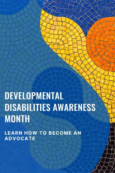 Raise Developmental Disabilities Awareness blue modern-simple